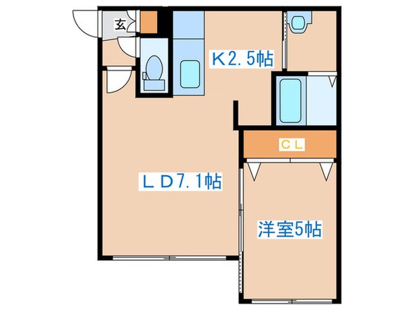 レグルス手稲の物件間取画像